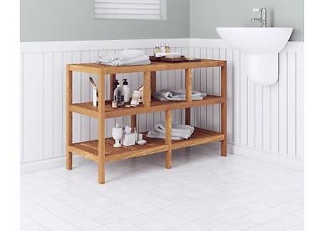 Badezimmer-Regal Walnussholz 100x40x65 cm in Zug kaufen - Bohnet-Trade