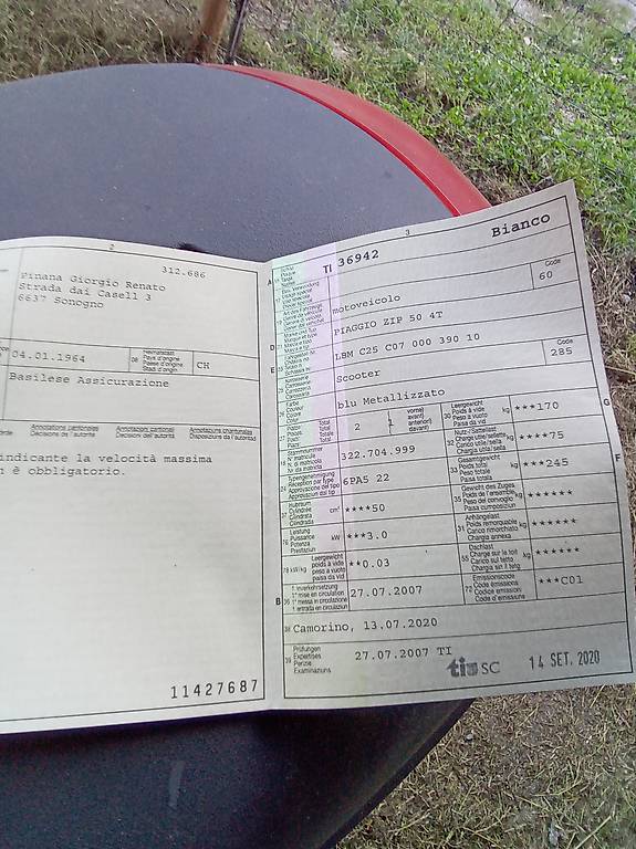 Scooter Piaggio Cantone Ticino tutti.ch