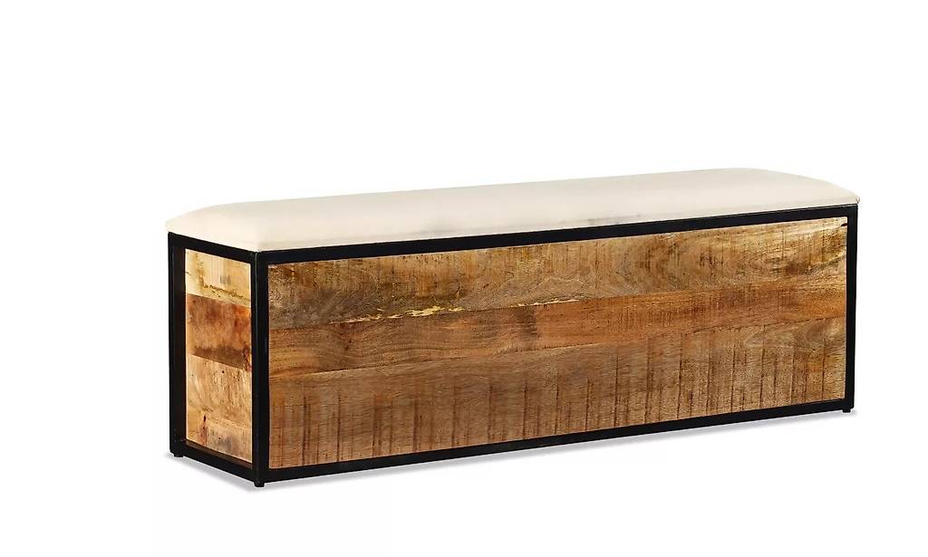 Aufbewahrungsbank 3 Schubladen Mangoholz Massiv 120x30x40 cm in Zugo