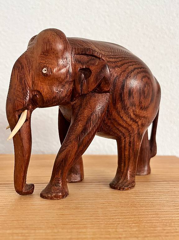 Livasia Afrikanischer Elefantenkopf Holz - Handgeschnitztes Deko Unikat Akazienholz