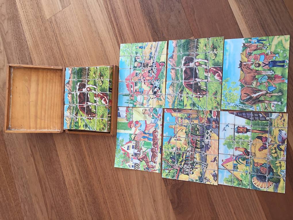 W Rfel Puzzle Holzkiste Tier Kindermotive Er Antik Im Kanton St