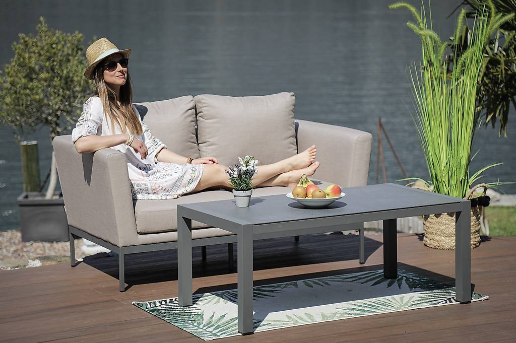 Sunbrella Lounge Gartenmöbel mit Outdoor Stoff Canton SaintGall