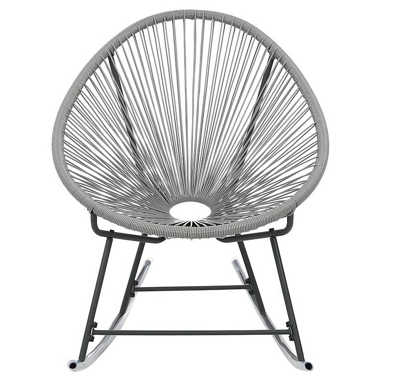 GartenSchaukelstuhl Moonchair Poly Rattan 72,5x77x90 cm