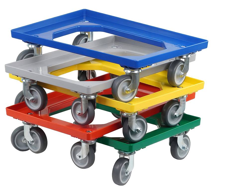 Transportroller Edelstahl 600x400mm - Hygienischer Rollwagen Bis 300kg