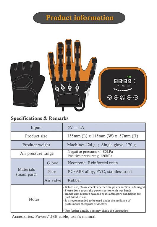 Hemiplegie Trainer Finger-Reha-Handschuh - Roboter-Handschuh Für