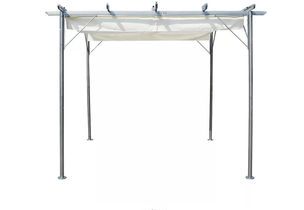 Pergola mit verstellbarem Dach Cremeweiß Stahl 3x3 m im Kanton Zug