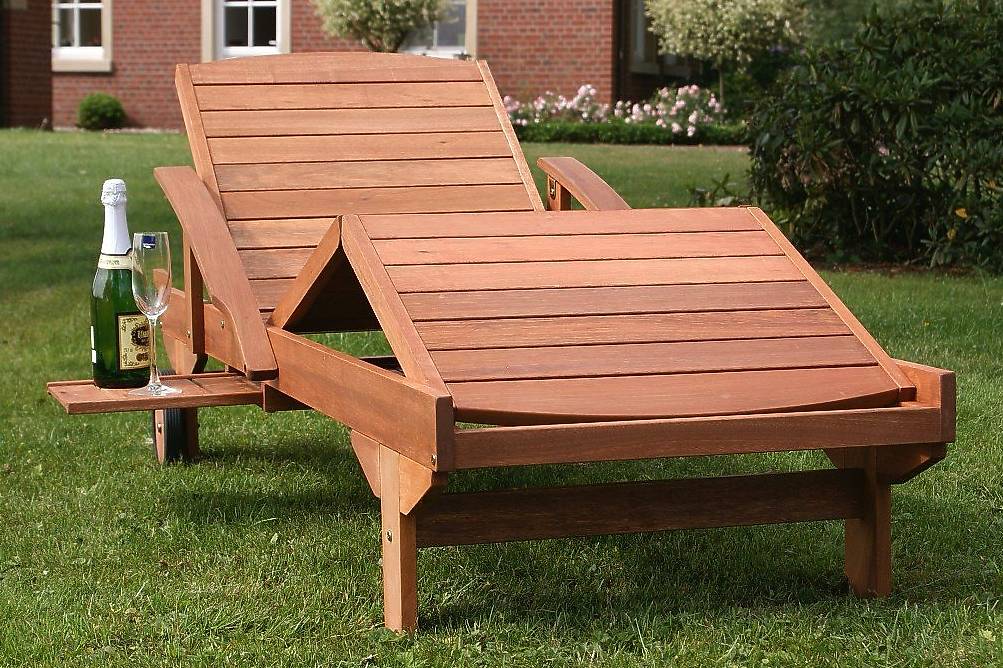 Lettino Da Giardino In Legno Fai Da Te - Pieghevole E Regolabile - Tessuto Resistente - Foto 8