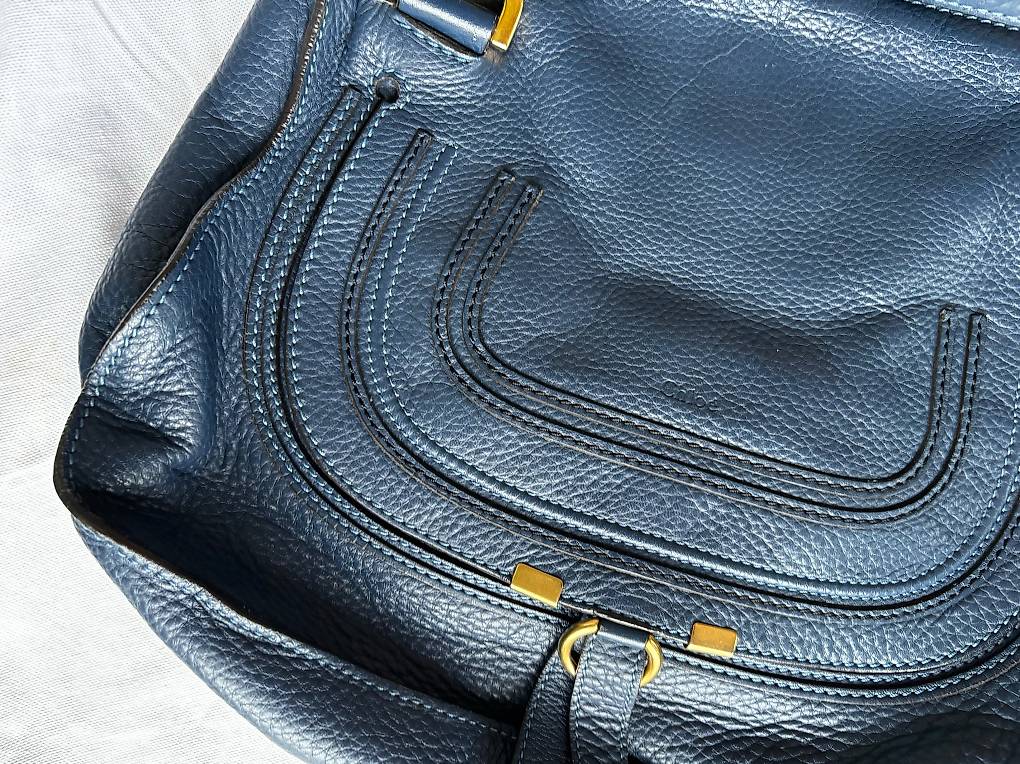 Shoulder Bag Chloe Tasche Marcie Blau Marcie Leather Crossbody Bag