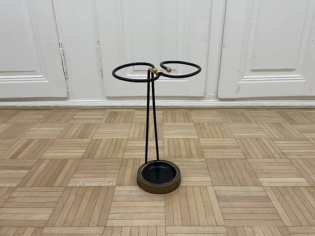 Schirmständer Modern Schwarz-Gold - Eleganter Regenschirmhalter Mit Abtropfschale Für Flur & Eingangsbereich