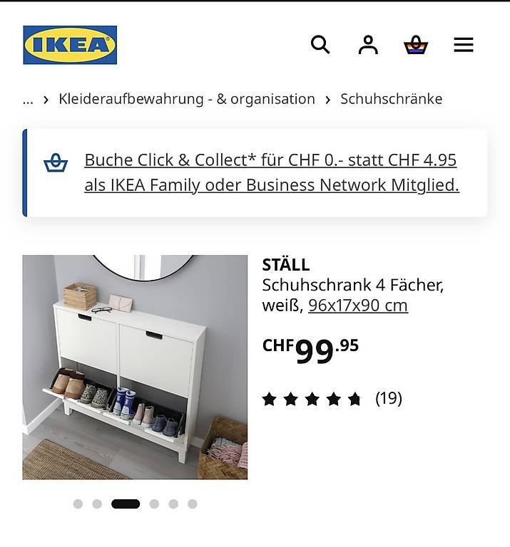 2x IKEA STÄLL Schuhschrank weiss im Kanton Bern