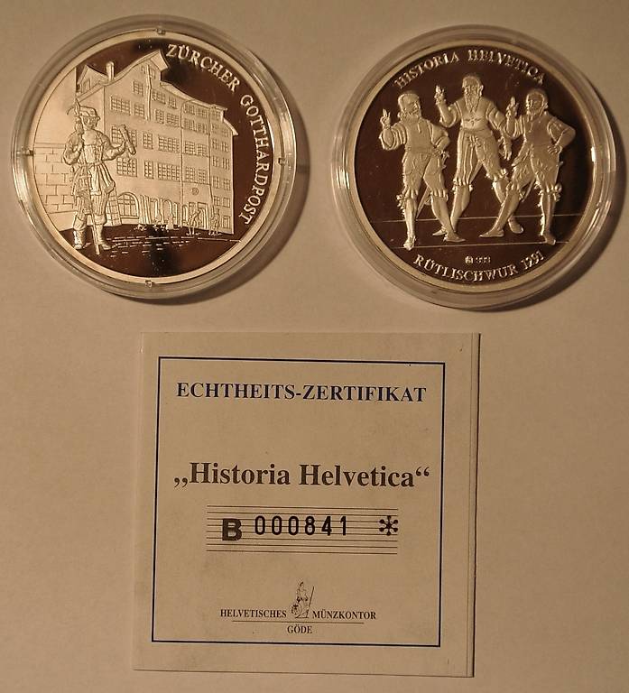 Medaglia Celebrativa Historia Helvetica 000841 Canton Tessin Tutti Ch