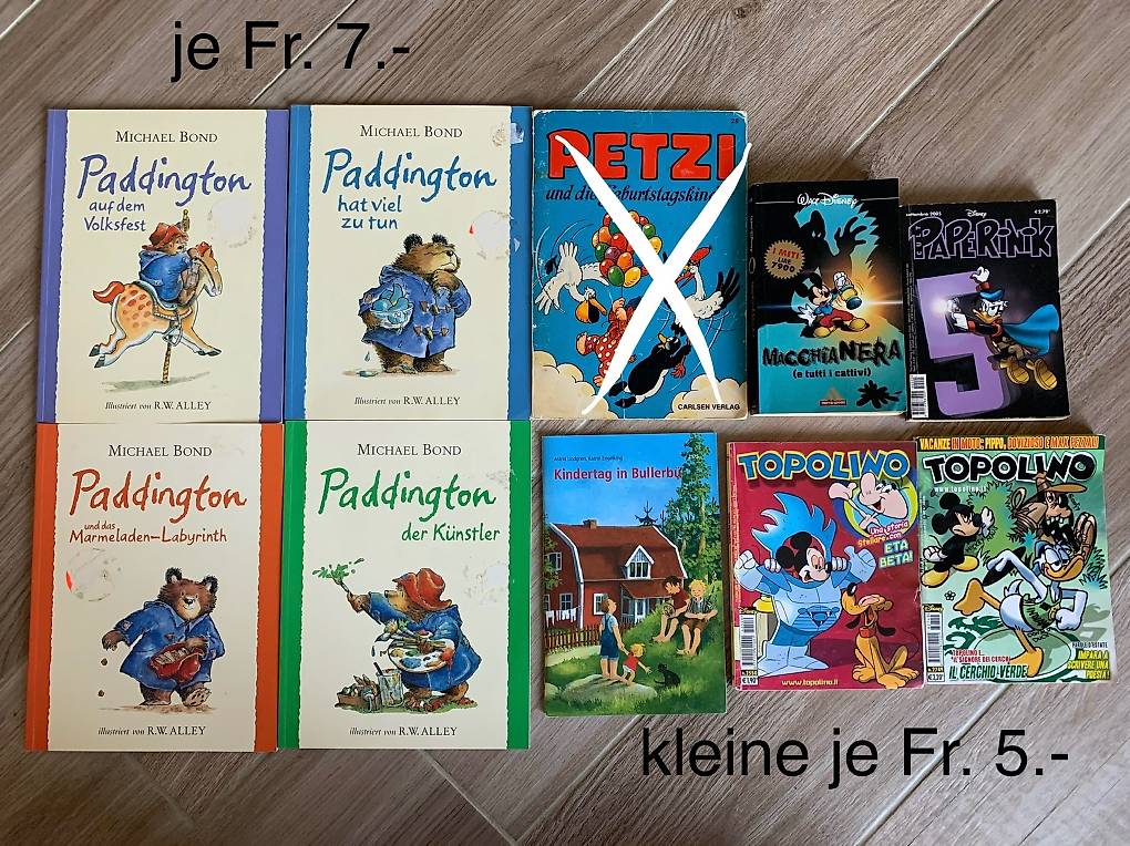 viele verschiedene Comic Hefte Bücher im Kanton Aargau tutti ch