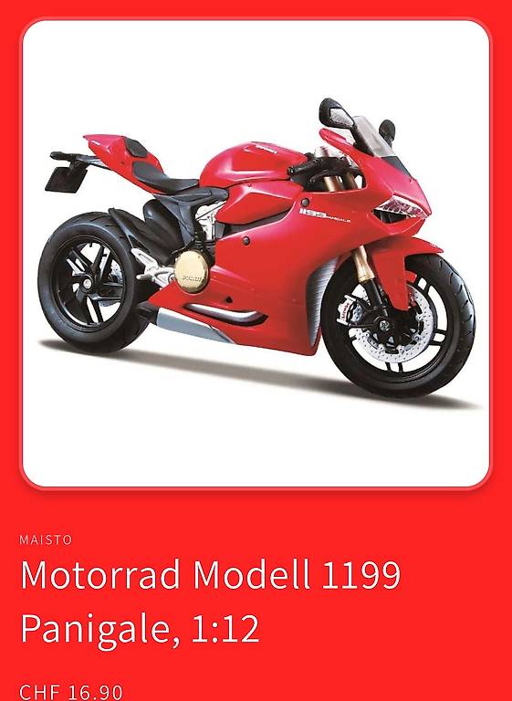 1:12 Honda Gold Wing Modell Motorrad - Metall Druckguss | Fertigmodell Sammlerstück Rot