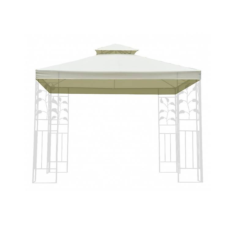 Telo Ricambio Gazebo 3x3 Tetto Di Ricambio Per Gazebo 3x3m Marrone - 13