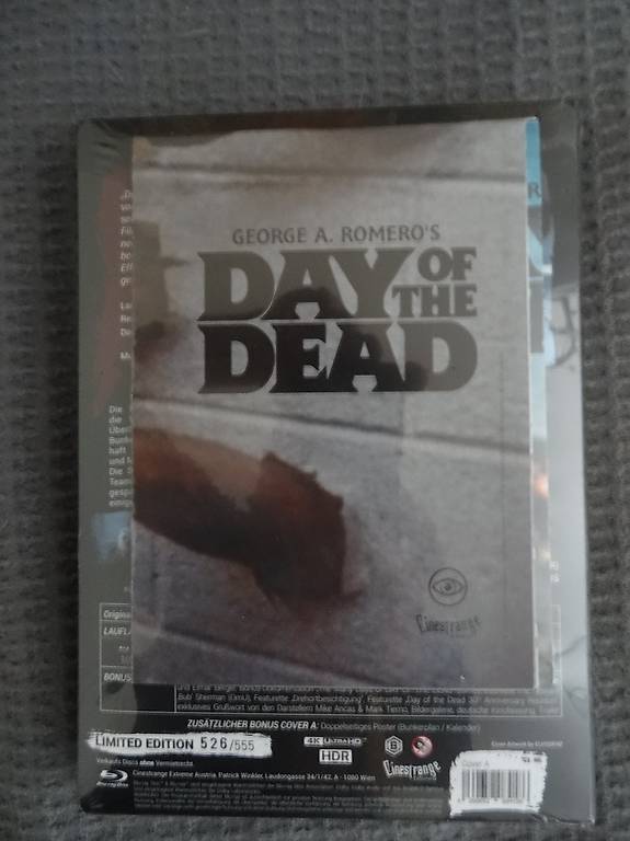 Day of the Dead UHD (Cinestrange Extreme 3-Disc Version) im Kanton