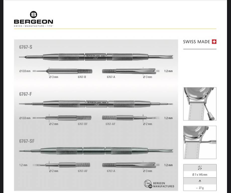 Bergeon 6767-AF Fourche De Rechange Pour Outil Barre à Ressort - Pièce Horlogerie De Précision