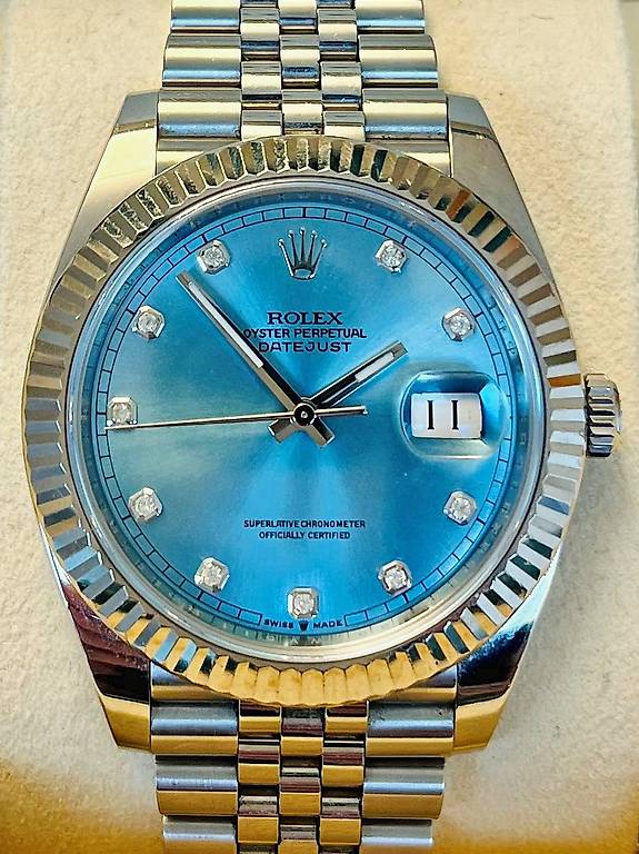 Rolex Datejust 41mm ICE Blue Full Set (126334) Einzelstück! im