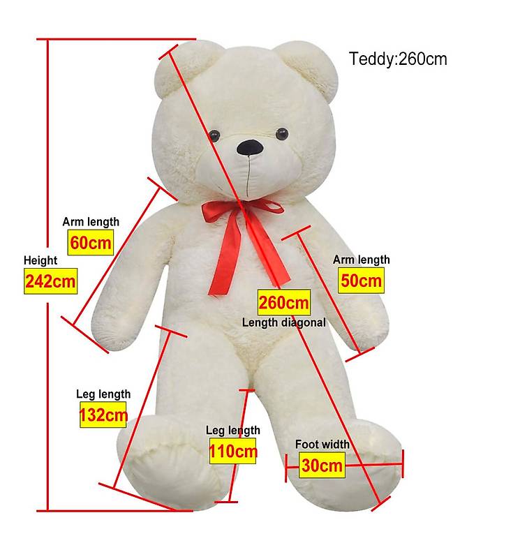 XXL Teddybär, Weiß Kuscheltier | Kumpel Leo