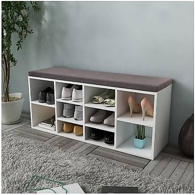 Schuhschrank Schuhbank Sitzbank 10 Fächer weiss in Zug kaufen - Bohnet
