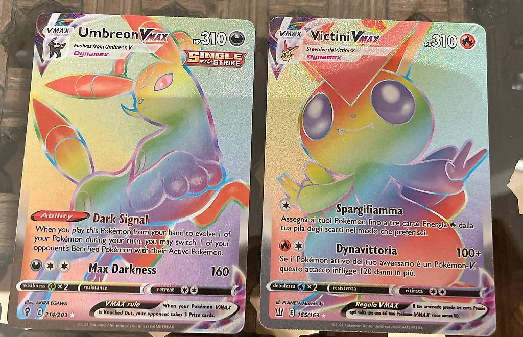 Vendo Carte Pok Mon Hyper Ultra Rare Victini E Umbreon Im Kanton