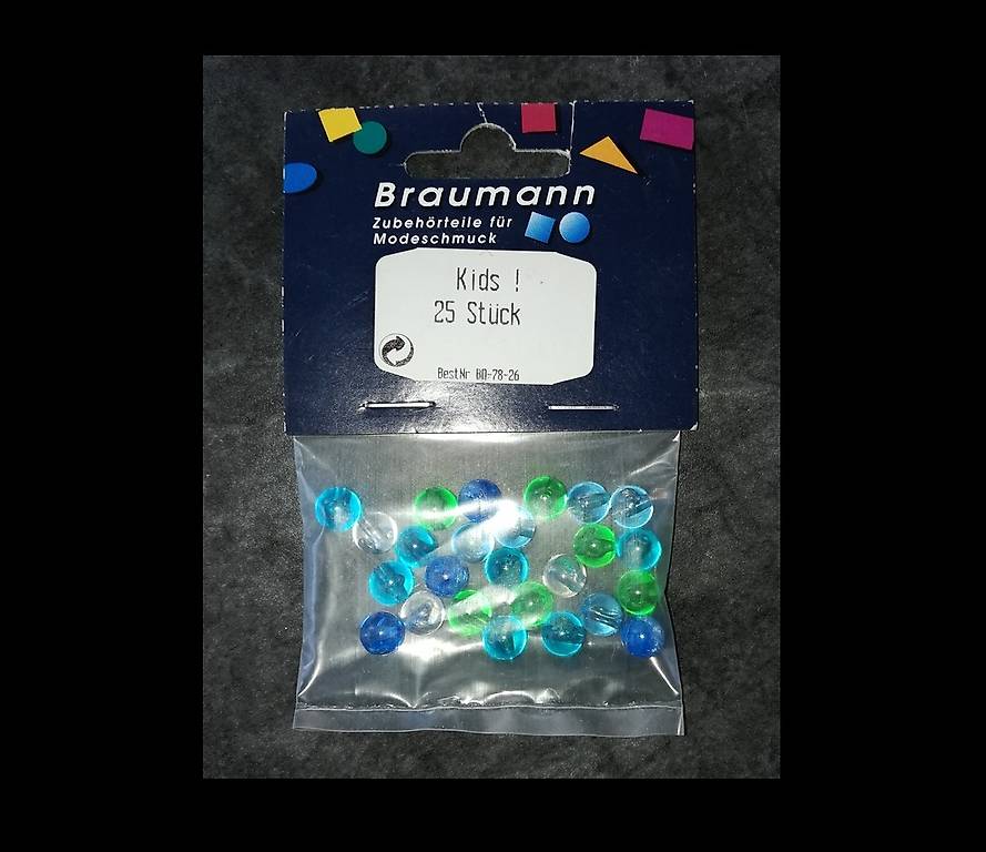 25 Stk Acryl Perlen rund 8mm grün blau transparent im Kanton