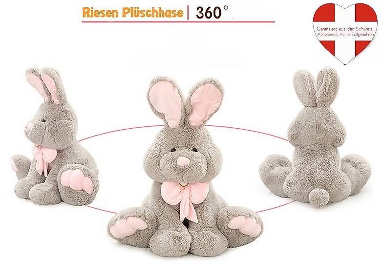 Kuscheliges Plüsch-Kaninchen Mit Karierter Fliege – 20 Cm, Weich & Flauschig