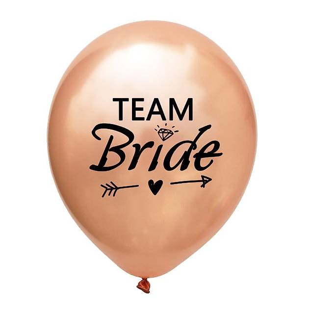 5 Stück Team Braut oder Bride to be Latex Ballons Junggesel im Kanton