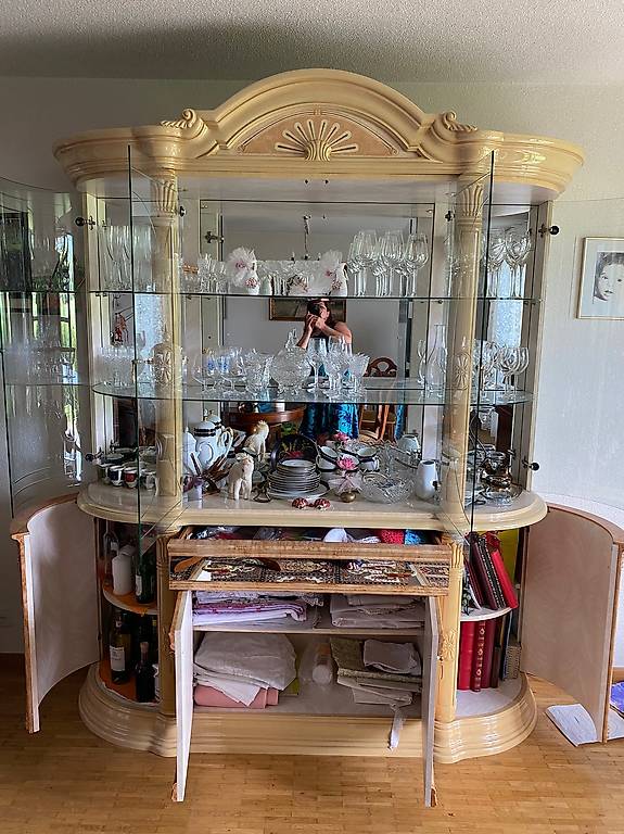Soges Vitrinenschrank Mit Beleuchtung 160cm - Glasvitrine Für Sammlungen & Bücher