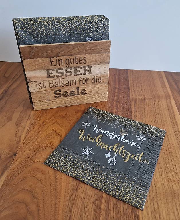 Serviettenhalter Holz Mit Spruch Auch Personalisierbar Im Kanton