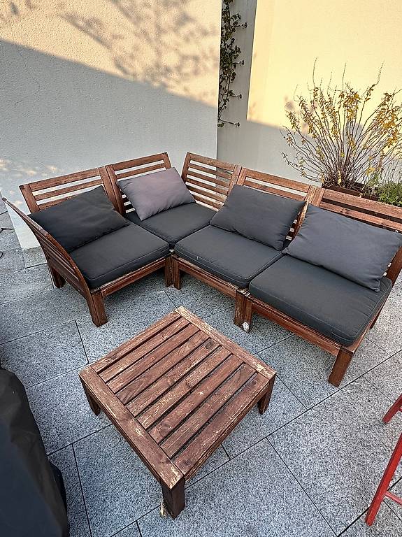 Divano esterno applaro IKEA usato con cuscini Cantone Ticino