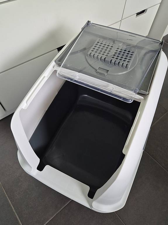 Catit Katzentoilette mit Abdeckung, 46x42x55 cm Weiss/Grau im Kanton Aargau  - tutti.ch