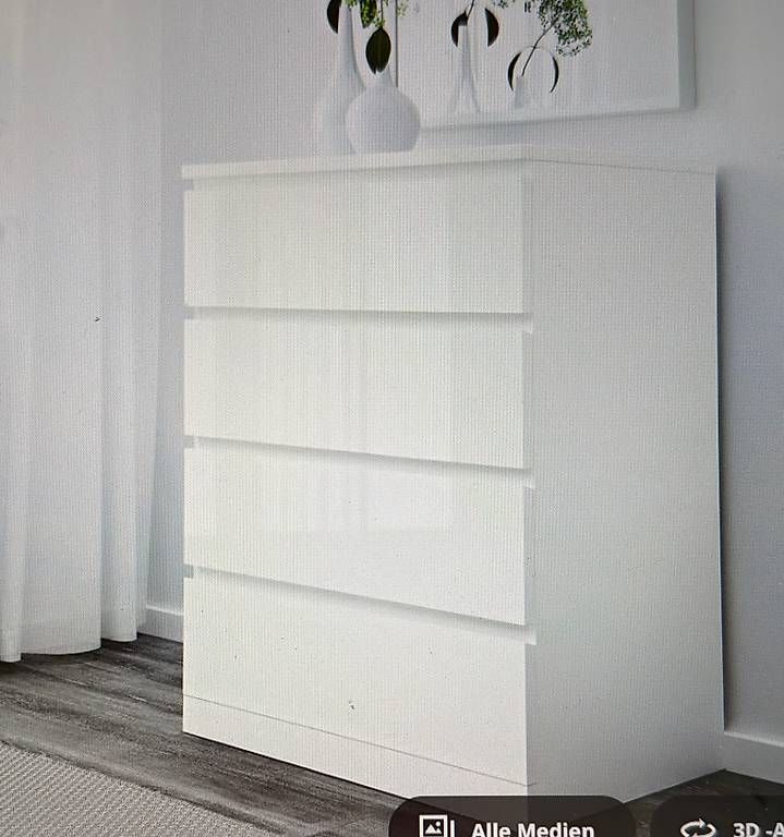 2x Ikea Malm Kommode Weiss Hochglanz im Kanton St. Gallen