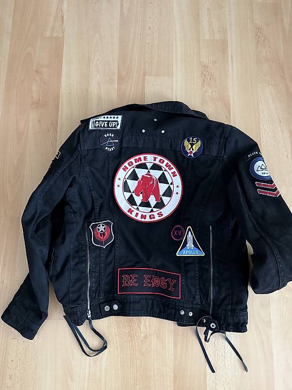 Be Edgy Jeansjacke Herren Be Edgy Jeansjacke Black Denim (Pre-owned)