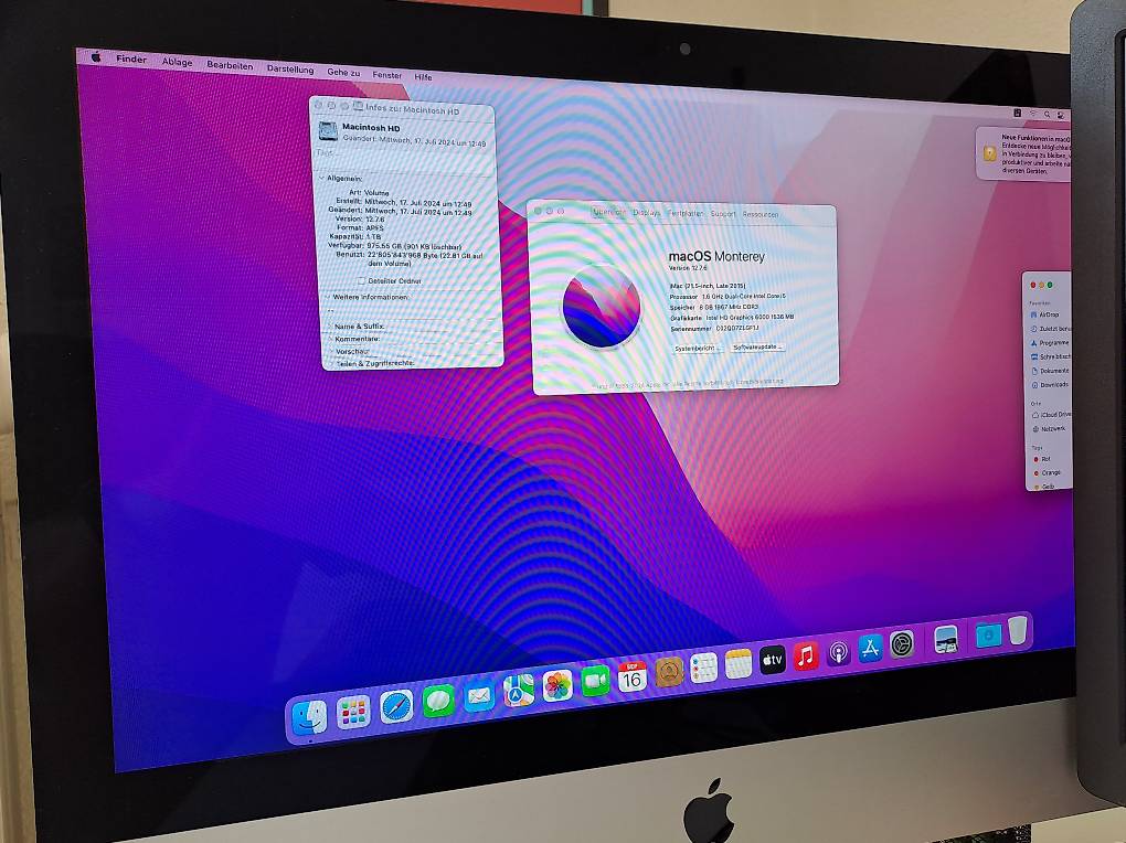 iMac 21.5-inch, Late 2015, OS Monterey 12.7.6 im Kanton Aargau