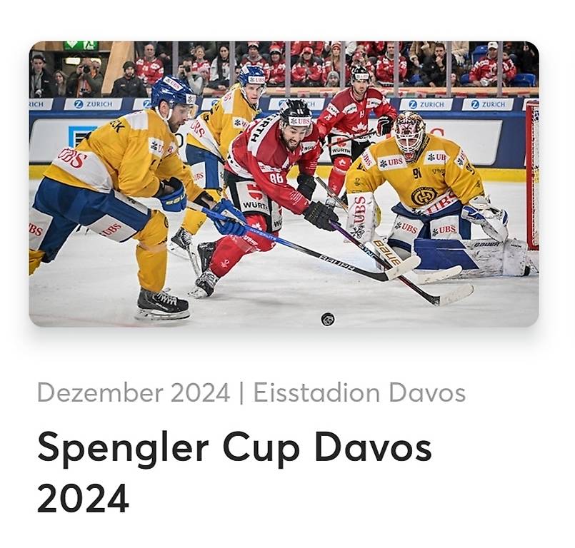 Spengler Cup Finale 4 Stehplätze Tickets zu verkaufen im Kanton Zürich