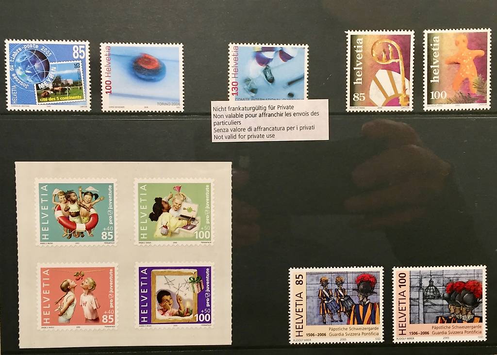 Briefmarken Schweiz Mit Spezialkarte Jahresserie 2005 Im Kanton St