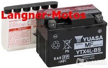 Yuasa YTX4L-BS AGM Batterie 12V 3AH FTX4L-BS GTX4L-BS CTX4L-BS Einbaufertig