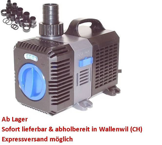 Teichpumpe SuperECO Regelbare Bachlaufpumpe Pumpe Filterpumpe TauchPumpe 3000L/H 