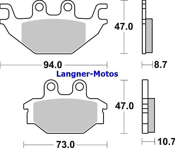 Bremsbelag SBS 810 SI KYMCO MXU YAMAHA YZF R 125 Im Kanton Thurgau