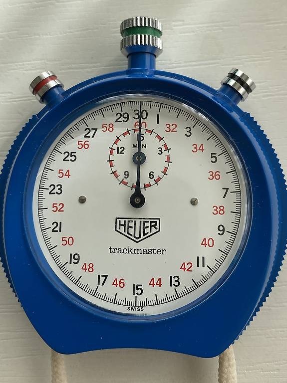 Heuer Stoppuhr Trackmaster bleu Jahrgang im Kanton Basel