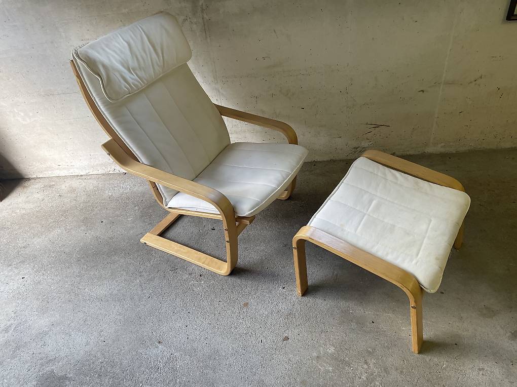IKEA Sessel inkl. Hocker (POÄNG) im Kanton Graubünden