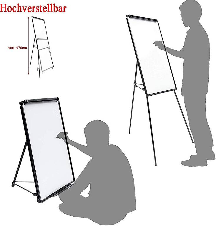 2 In 1 Flipchart Und Whiteboard In 70 X 100 Cm Mit Dreibein Im Kanton