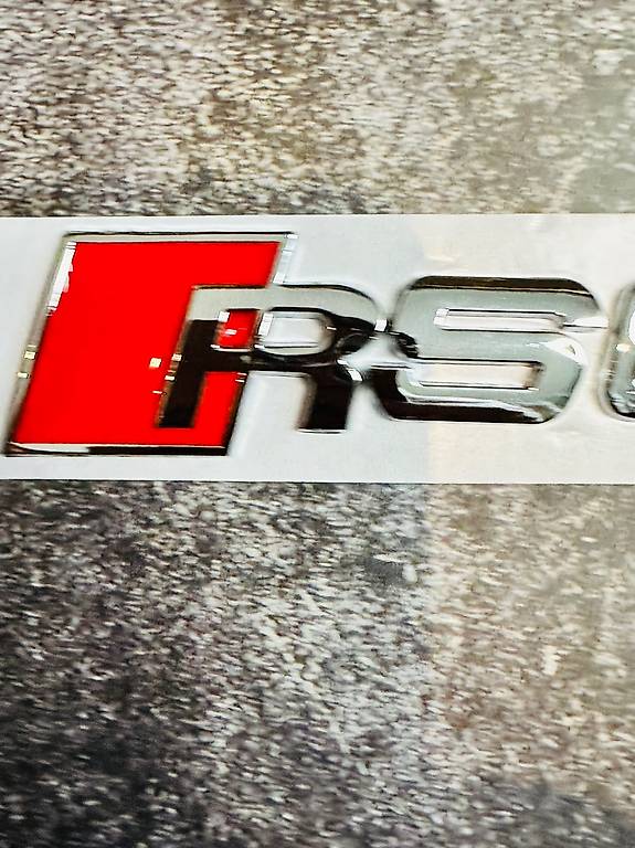 Audi Rs Emblem Schriftzug Logo Aus Metall Neu In Rot Chrom Canton