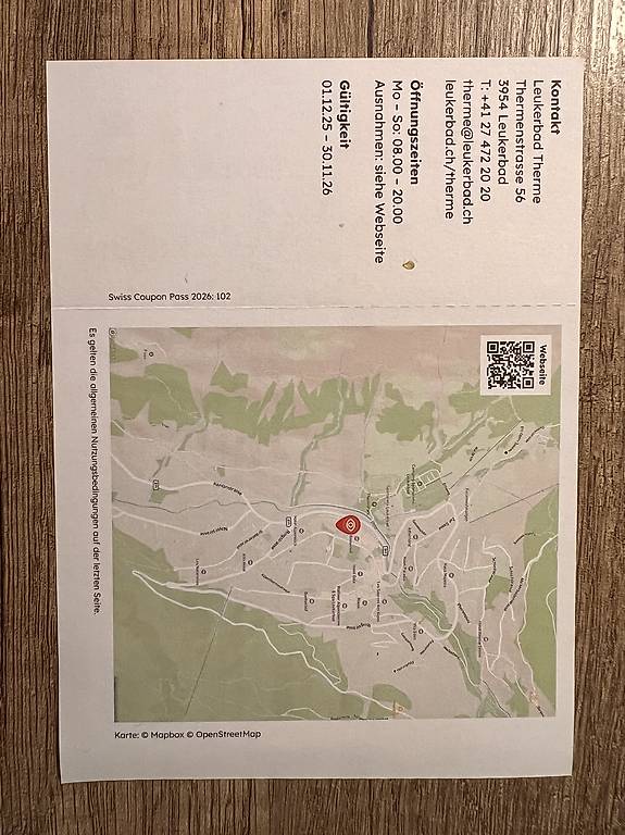 Leukerbad Therme 2 für 1 Gutschein im Kanton Zürich - tutti.ch