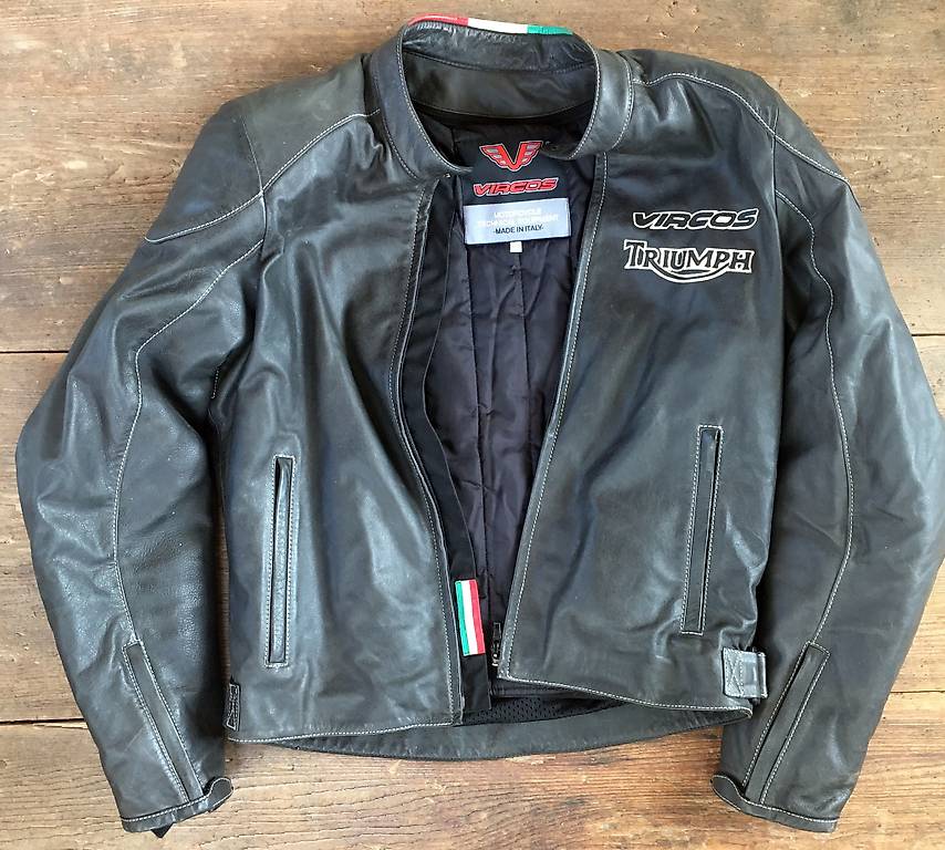 Triumph Motorcycle Vircos Lederjacke Motorradjacke neu Cantone