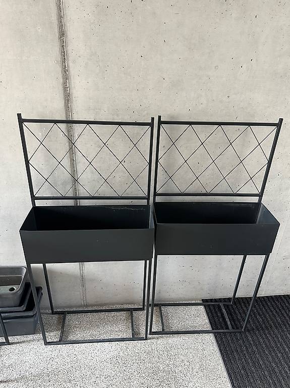 rattan blumenkasten mit wasserspeicher XL PFLANZKASTEN mit Wasserspeicher Rattan (breite Version) Farbe: Anth –  Kreher Technik main image 0