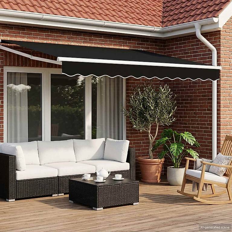 Neu! Elektrische ausziehbare Markise Schwarz und Weiss 3 x 2 im Kanton  Zrich - tutti.ch