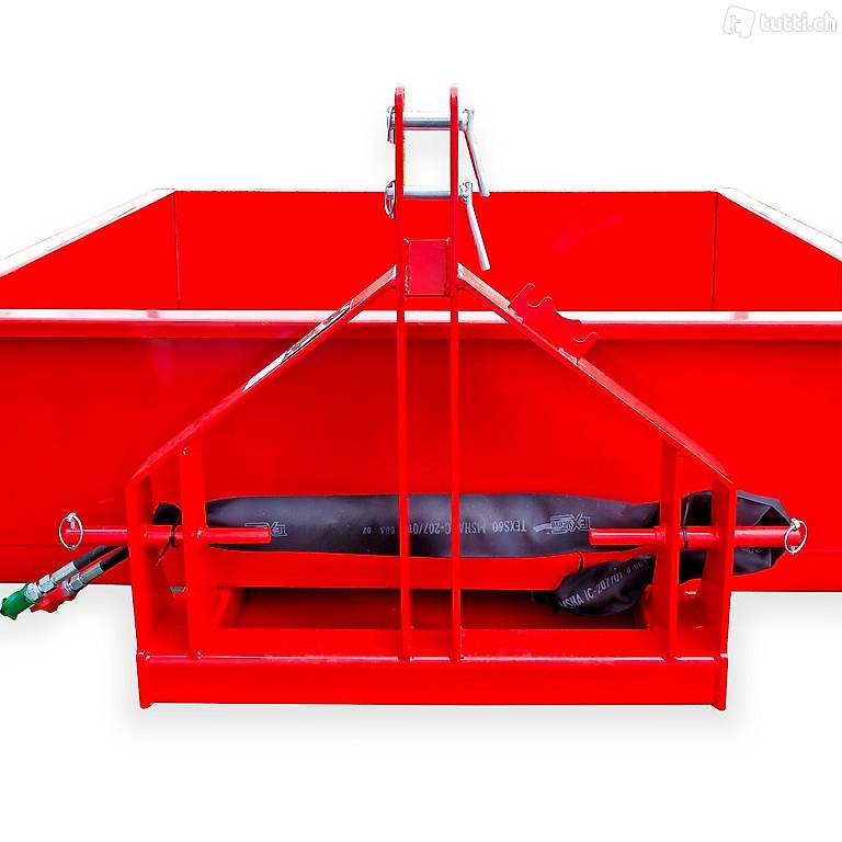 Traktor Heckcontainer Heckmulde Transportcontainer Mulde Container 120 cm  rot