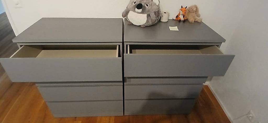 IKEA MALM Kommode Grau | 4 Schubladen
