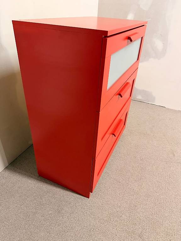 Ikea Brimnes Kommode in Rot von Ikea mit 3 Schubladen im Kanton Zürich